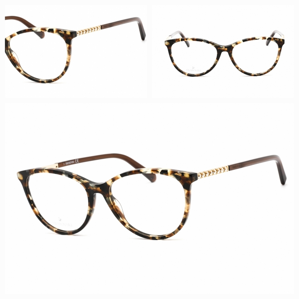 SWAROVSKI SK5396  Tortoise Shell, Oval Glasses
